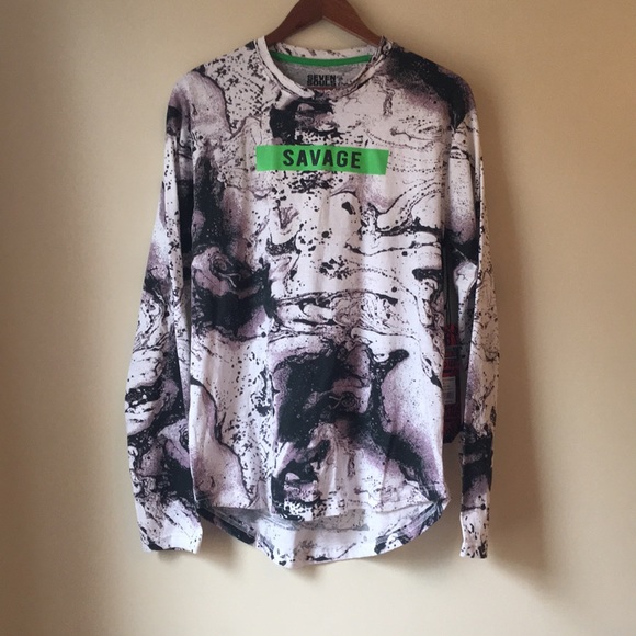 Seven Souls Other - Seven Souls NWT “SAVAGE” Men Long Sleeve Tee Shirt Size Large.